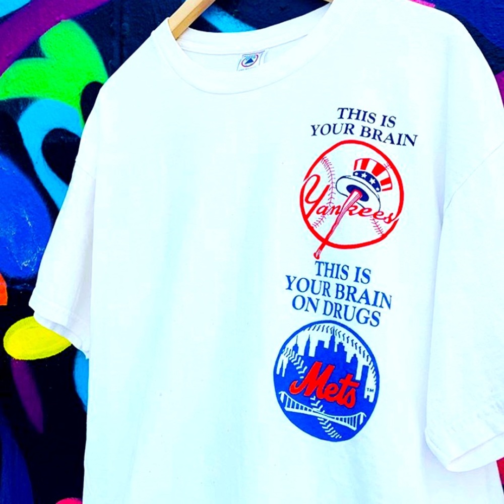 New York Yankees New York Mets T Shirt Raptees